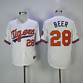 Clemson Tigers 28 Seth Beer White Nike College Baseball Jersey,baseball caps,new era cap wholesale,wholesale hats